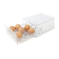 Mind Reader Egg Storage Drawer for Refrigerator, Fridge Organizer, Stackable, Bin, 6.75" L x 8.75" W x 3.5" H, Set of 2, Clear