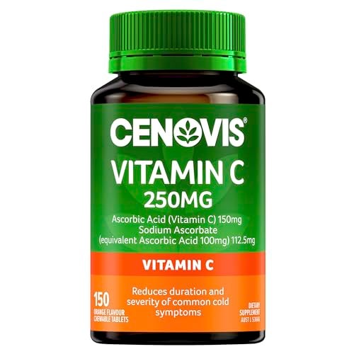Cenovis Vitamin C 250mg Tablets 150 - Reduces Severity & Duration of Common Cold Symptoms – Supports Healthy Immune System Function, Collagen Formation & Wound Healing