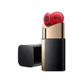 HUAWEI FreeBuds Lipstick, Wireless Bluetooth Open-fit Earphones with Active Noise Cancellation 2.0, Stainless Steel Charging Case, High-Res Sound, Triple-Mic, Dual-Device Connection, Red