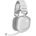 CORSAIR HS80 RGB Wireless Premium Gaming Headset with Spatial Audio, White, Regular
