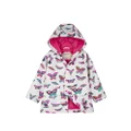 Hatley Girls' Button-up Printed Rain Jacket, Groovy Butterflies, 2 Years