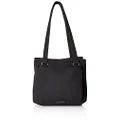 Vera Bradley Women's Microfiber Multi-compartment Shoulder Satchel Purse Handbag, Classic Black, One Size