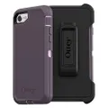 OtterBox Defender Rugged Belt Clip Case for iPhone 7 and 8,Purple Nebula