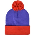 Concept One South Park Stan Marsh Cosplay Knit Acrylic Beanie Hat with Cuff and Pom, Purple/Red, One Size