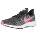 Nike Kid's AIR Zoom Pegasus 35 (GS), Black/Racer Pink-White, Youth Size 4