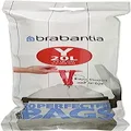 Brabantia Code Y Bin Liner 20 Bags, 20 Litre Capacity, White 116742