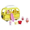Peppa Pig Peppa’s Adventures Peppa’s Beach Campervan Vehicle - Preschool Toy - 4 Figures & 5 Accessories - Rolling Wheels - For Ages 3 and Up - Toys For Kids - F3632