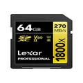 Lexar Professional 1800X SDXC UHS-II SD Card, Capacity 64GB