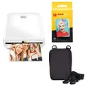 KODAK Step Printer Wireless Mobile Coloured Photo Printer with Zinc Technology (White) Travel Kit
