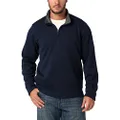 Wrangler Authentics Men's Sweater Fleece Quarter-Zip, Mood Indigo, XL
