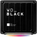 WD_Black D50 2TB NVMe SSD Game Dock, Thunderbolt 3, DisplayPort 1.4, 2X USB-C, 3X USB-A, Audio in/Out, Gigabit Ethernet; up to 3000MB/s Read & 2500MB/s Write Speed