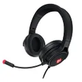 CHERRY HC 2.2 Wired Headset for Gaming & Multimedia with 50mm Driver, 7.1 Surround Sound, Detachable Microphone, Black