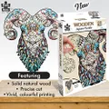 Puzzle Master 'Ram' - Unique Animal-Shaped Wooden Puzzle for Adults - Art Jigsaw Wood Cut Puzzle with Display Stand for Adults and Kids