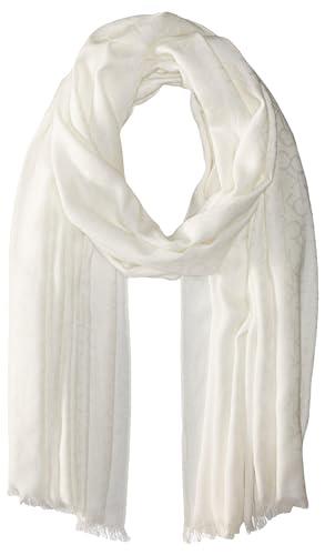 Calvin Klein Women's Solid Chambray Scarf, Eggshell, One size