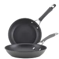 Circulon 83905 Radiance Hard Anodized Nonstick Frying Pan Set/Fry Pan Set/Hard Anodized Skillet Set - 8.5 Inch and 10 Inch, Gray