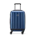 DELSEY PARIS Helium Aero Hardside Expandable Luggage with Spinner Wheels, Blue Textured, Carry-On 19 Inch, Helium Aero Hardside Expandable Luggage with Spinner Wheels