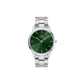 Daniel Wellington Iconic Link Watch, Rose Gold or Silver Stainless Steel Link Bracelet, Silver/Emerald, 40mm, DW00100427