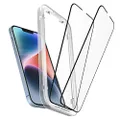 SPIGEN AlignMaster GLAS.tR Full Cover Designed for Apple iPhone 14 Plus/ 13 Pro Max Screen Protector [6.7-inch] Auto Align Technology Tempered Glass [2-Pack] - Black