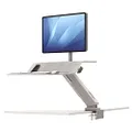 Fellowes Lotus RT Single Monitor Sit Stand Workstation, White
