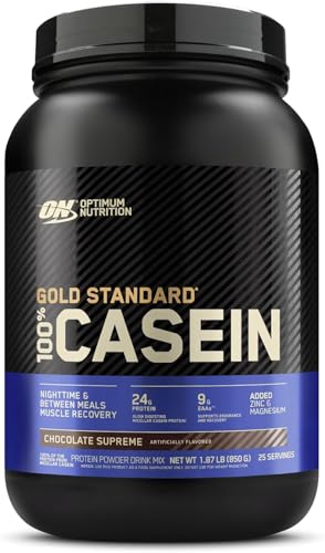 OPTIMUM NUTRITION Gold Standard 100% Casein Protein Powder, Chocolate Supreme Flavour, 848g - [packaging may vary]