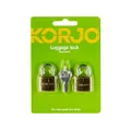 Korjo Luggage Duo Locks, Includes 2 20mm Brass Travel Locks