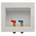 SharkBite 1/2 Inch x 3/4 Inch MHT Washing Machine Outlet Box, Push to Connect Brass Plumbing Fittings, PEX Pipe, Copper, CPVC, 24763