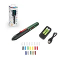 Bosch Home & Garden Gluey Cordless Hot Glue Pen, Evergreen (20 Glue Sticks, USB Charger and Cable, 2x AA Batteries)
