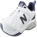 New Balance Men's 624 Cross Training Shoes, White/Navy, 8 US (XX-Wide)