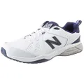 New Balance Men's 624 Cross Training Shoes, White/Navy, 8 US (XX-Wide)