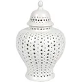 Cafe Lighting and Living 52034 Minx Temple Jar, Small, White