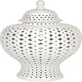 Cafe Lighting and Living 52040 Minx Temple Jar, Large, White