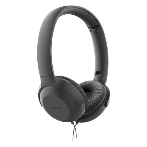 Philips Upbeat Series 2000 On-Ear Wired Headphones w/Built-in Mic/3.5mm Black