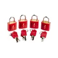 Korjo TSA Keyed 4-Pack Luggage Locks, Perfect for Travel, Included 4 Locks, Red