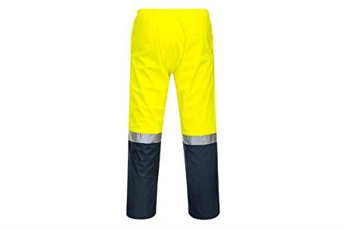 Huski K8101 High Visibility Waterproof Farmers Hi-Vis Pants Yellow/Navy, Medium