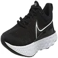 Nike Women's W React Infinity Run FK 2 Shoe, Black White Iron Grey, 9.5 UK