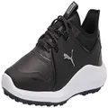 PUMA Men's Ignite Fasten8 Pro Golf Shoe, Black-Silver-Black, US 9