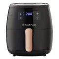 Russell Hobbs Brooklyn Digital Air Fryer, RHAF15, Large 5.7L Capacity, 7 Auto Air Fry Functions, Manual Mode Up to 200°C, Digital Touchscreen Display, Dishwasher Safe Plate, Black/Copper