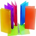 Filexec 3 Ring Binder, 1.5 Inch Capacity, Frosted, Letter Size (Pack of 6), Blueberry, Strawberry, Grape, Lemon, Lime, Tangerine (50160-6493)