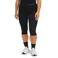 FALKE Women Impulse Running 3/4 Tights - Sports Performance Fabric, Black (Black 3000), 04, 1 Piece