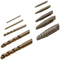 Irwin Industrial Tools 11117 Pouched Spiral Flute Screw Extractors with Cobalt Drill Bits Set, 10-Piece