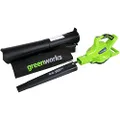 Greenworks 40V (185 MPH / 340 CFM / 75+ Compatible Tools) Cordless Brushless Leaf Blower/Vacuum, Tool Only