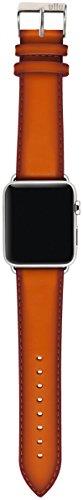 ullu Apple Watch Band for Series 1, 2, 3 & 4 in Premium Leather - Tangerine - UAWS42SSVT98
