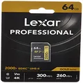 Lexar Professional 2000X SDHC/SDXC SD Card, 64 GB Capacity