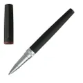 BOSS Hugo HSG8025A Gear Rollerball Pen - Black/Medium Red/Silver