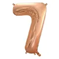 213747 Foil Balloon 34" Decrotex Rose Gold Number 7