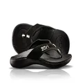 Neat Feat Men's Zori Sport Orthotic Slip-On Sandals Flip Flop, Black, 10 US