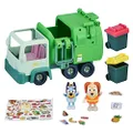 Bluey Garbage Truck 6.35cm poseable Figures Playset with Piece Count, Multicolor, 17170