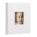 Pearhead Baby Newborn Photo Album, Baby Girl Memory Keepsake Book, Modern Newborn Milestone Book, New and Expecting Parents, Pink Chevron 1 Count (Pack of 1)