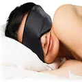 Dream Essentials Pure Mulberry Silk Sleep Mask for Side Sleepers, Black (4332437304)