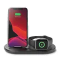 Belkin 3-in-1 Wireless Charging Station 7.5W for iPhone, Apple Watch and AirPods, Black WIZ001auBK